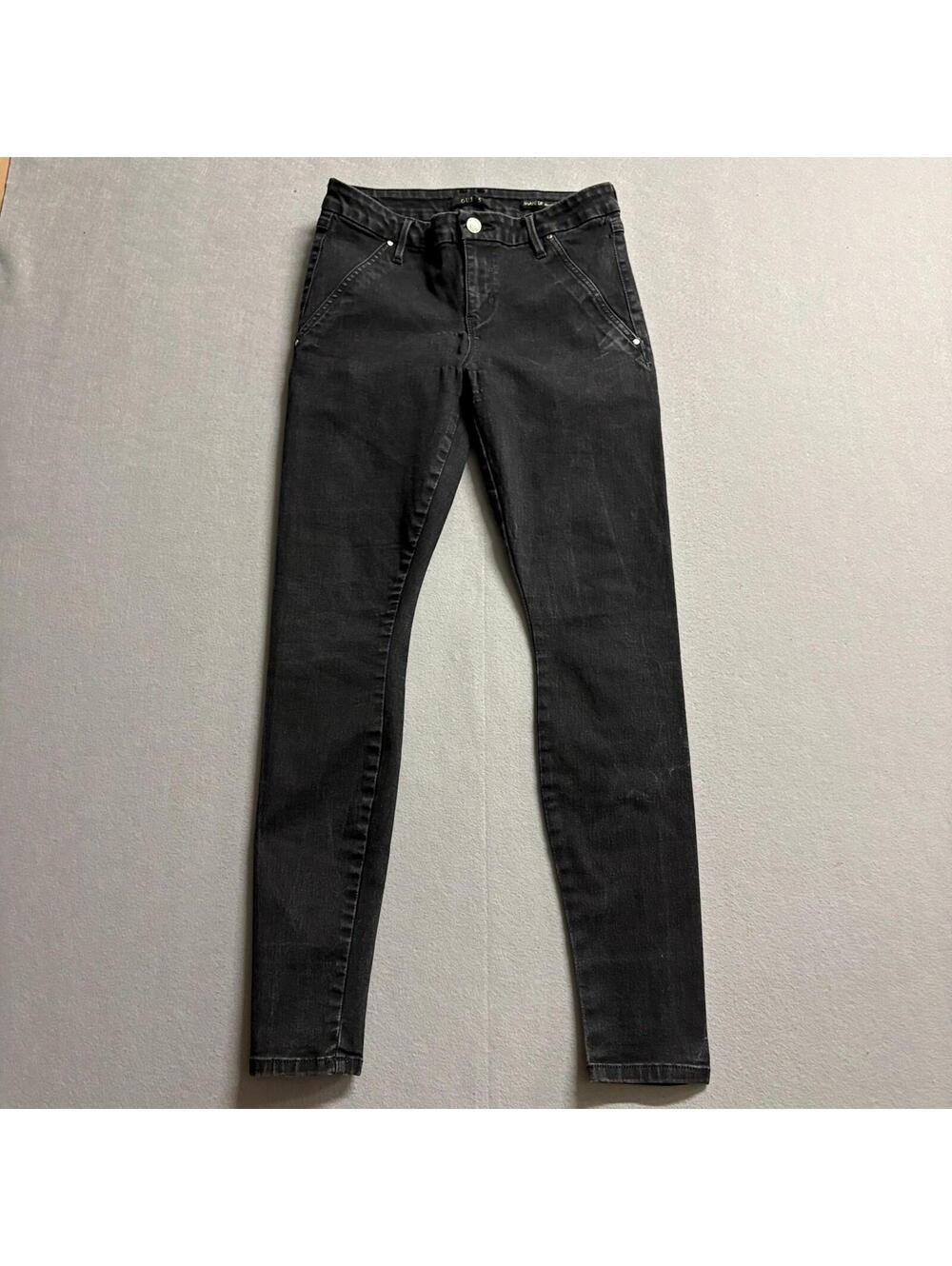 GUESS Skinny Jeans Womens 28 Fits Like 27x29 Black Stretch Denim Low Rise